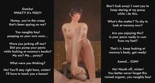 Mommy will have to teach you a lesson! (Animation by Lazy Procrastinator) [Mommy] [Femdom] [Footjob] [Peeping] [Ruined]
