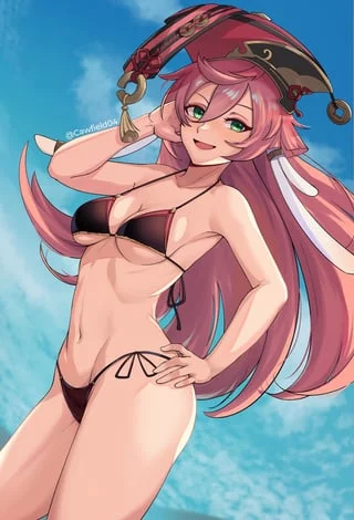 Cute Yanfei in bikini