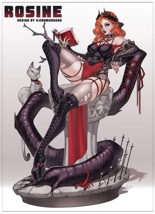 Dark and beauty Rosine🌹🖤 (cormgreenu) [Original]