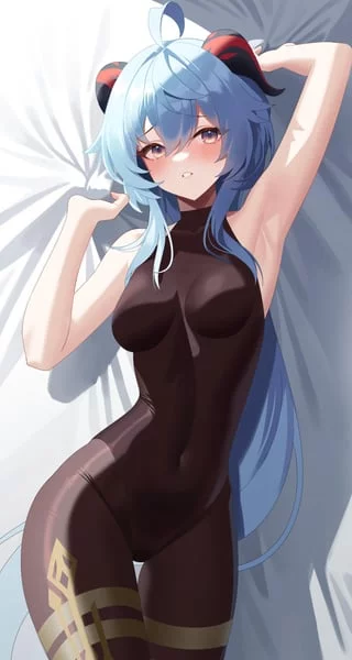 "g-get out of my room big bro you werent supposed to see this!" i want to be your sister you see in a skintight suit