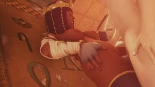 Menat's standing creampie!