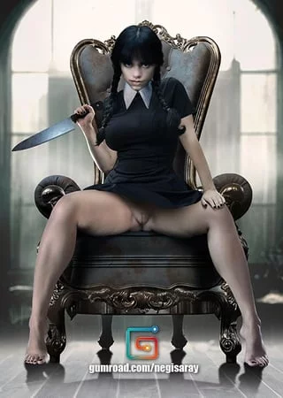 Wednesday Addams exposes herself (Wednesday) [Negisaray]