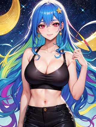Colorful Blue Hair