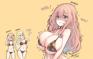 The girls trying Marin's bikini (By Zerion) [My Dress-Up Darling]