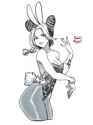 Jolyne Cujoh in a bunnysuit
