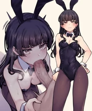 Asking an extra service with bonus tip to the bunnygirl waitress