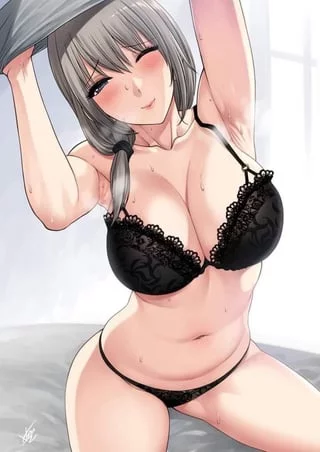 Mommy's too hot for clothes!