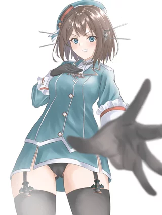 Disgusted Maya in Takao Outfit [Kantai Collection]