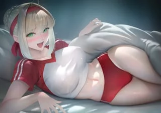 Nero in her buruma/bloomers inviting you to night PE (Imizu) [Fate]