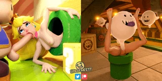 Princess Peach took the wrong pipe [Super Mario Bros.] (Spagenfett)