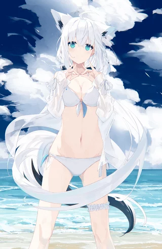 Fubuki Shiragami in white bikini [Hopetiteve]