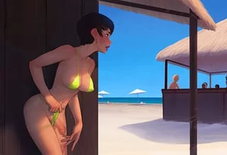 D-Damn it~ I knew I should have worn something different~