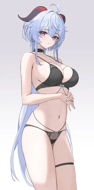Black lingerie Ganyu [Genshin Impact]