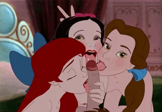 I want the whores of (Ariel, Snow White and Belle) to suck my veiny cock like this [rooler34]