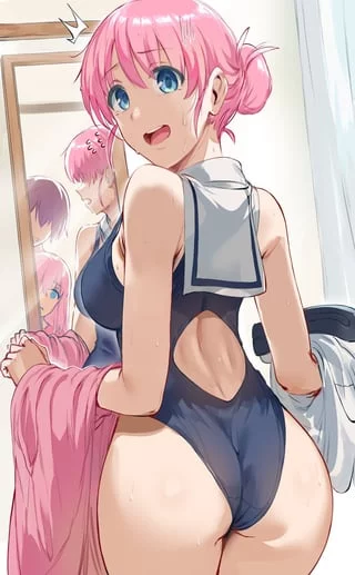 Trying swimsuit