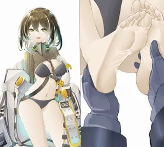 Touching the soft feet