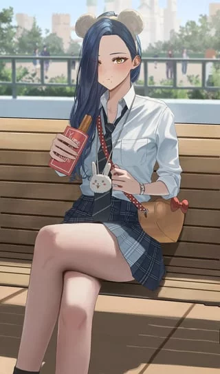 "Hmm? What's wrong, onii-chan? You want some?" (I want to be your mature little sister who's also pretty innocent and has no clue for what you want from her as your sister.)