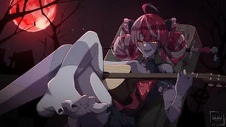 Zombie girl with black nails