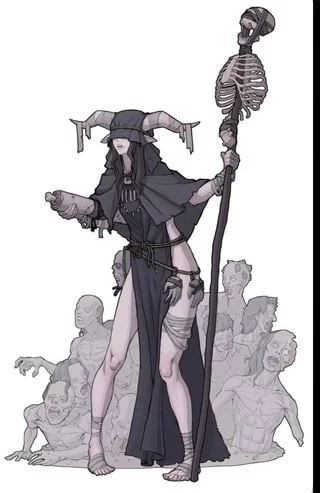 Stop hero I’m not going to let you pas-……didn’t you come by here a year before? (I want to be the necromancer lady that you were beaten by 20+ times in your first dungeon that you came back to now max level) (yuri because why not?)