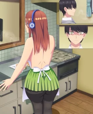 Just wanting to bake a bit I put on my headphones, not even noticing my sisters boyfriend entering...