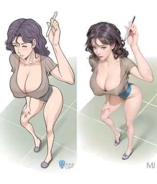 My art (left)and Ai by my friend (right side)