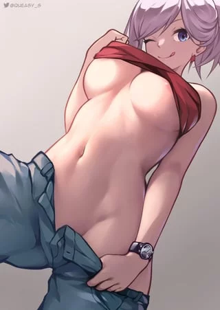 Miyamoto Musashi showing off her perfect tummy