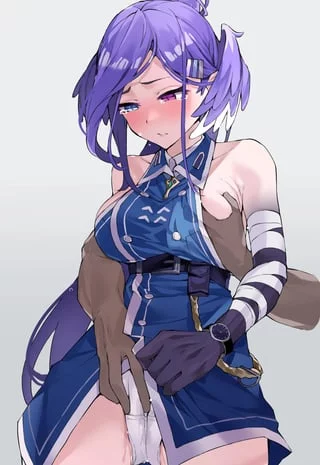 T-This can't b-be real... I'm b-being touched by strangers.... b-but I have to endure it... j-just a little longer....then I can go home...