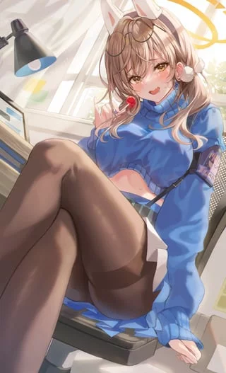 Moe with lollipop (lujang_0_0) [Blue Archive]