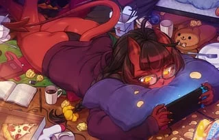 "Oy, virgin, get me some more snacks already, I'm starving" (I want to be a bratty succubus you summoned who won't stop leeching off you)