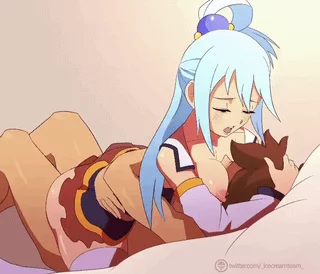 Aqua Sama's special service (icecreamteam) [KonoSuba]