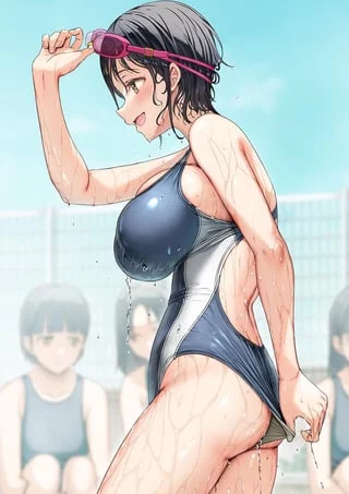 Booty in swimsuit