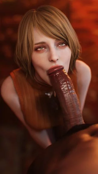 Ashley sucking dick (leeteRR) [Resident Evil]