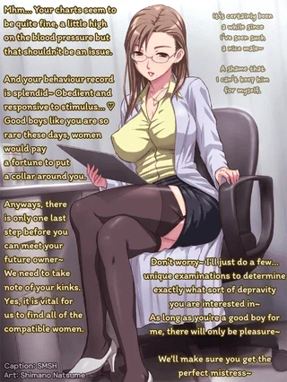 Assessment [FDomWorld] [Doctor] [Male Adoption Agency] [Preparing You For Future Mistress] [Medical] [79/365]