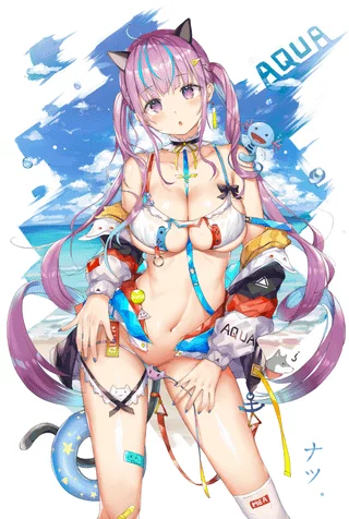 Minato Aqua in bikini [Hopetiteve]