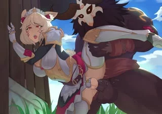 Dammit... I thought i was strong enough to take out those monsters, but now... They use me like a toy~