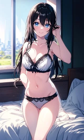 Black-Trim White Lingerie [NovelAI]