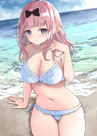 Chika at the beach (By 秋乃える＠C101新刊委託中) [Kaguya-Sama: Love is War]