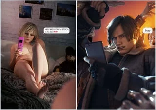 Ashley texting Leon for help (Fugtrup) [Resident Evil]