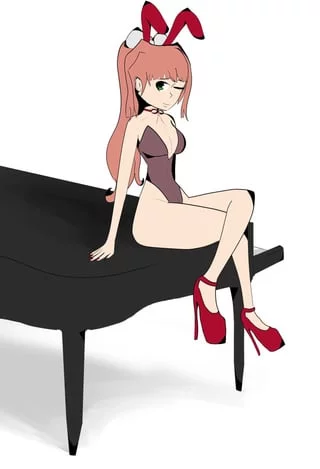Month of the Bunnysuit Day 5: Monika (Doki Doki Literature Club)