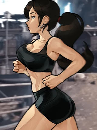 Running Tifa [Final Fantasy VII]