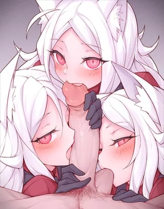 Feeding Cerberus (waero) [Helltaker]
