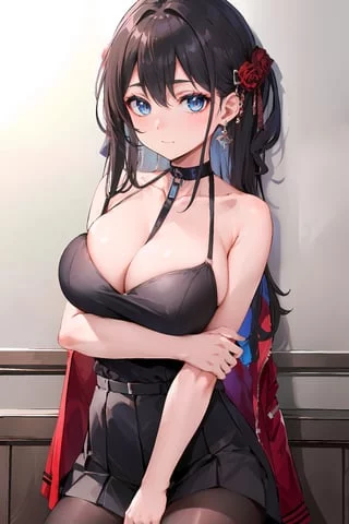 Black Dress & Choker