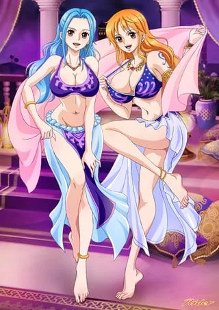 My brian while I'm at work with no possibilities to jerk: "Would be a shame if you thought about (Vivi) and (Nami) now. Dancing in front of you, shaking their sexy boobs, teasing you with their bodies..moving their hips.. "
