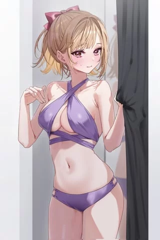 Trying swimsuit [Artist's Original]