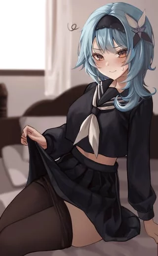 If only i could be nearly as cute as her in her uniform! I wonder, if i was in her place, how would things go between us~