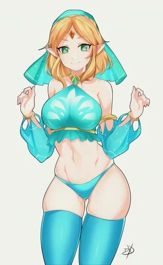 Zelda Gerudo Swimsuit (DeluxDrawing) [The Legend of Zelda ]