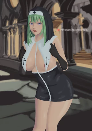 Nun wearing a promiscuous outfit at church (Piepzeru) [OC]