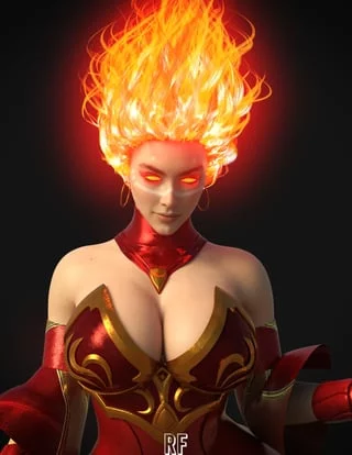 Lina (Rude Frog 3D) [Dota 2]