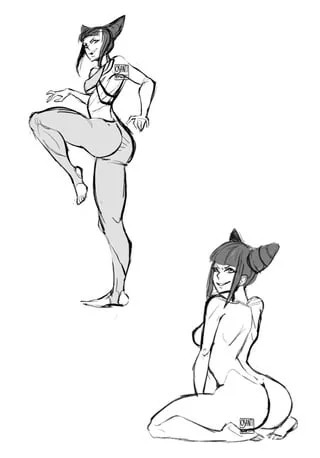 Juri sketches (OsantiNsfwArt) [StreetFighters]