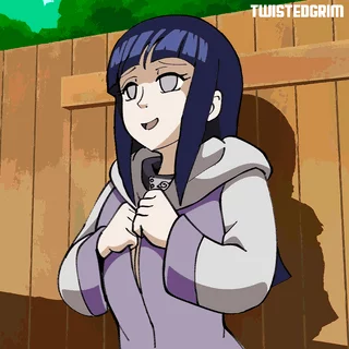 Hinata frees her tits